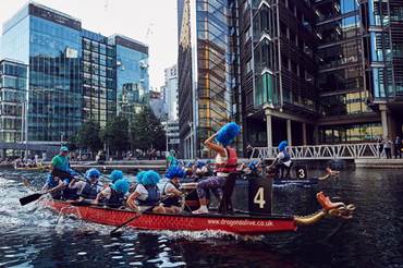 Children Dragon Boats Race on London Canal
