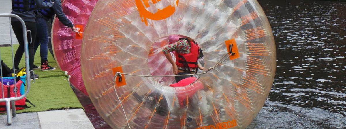 Zorbing on the Canal