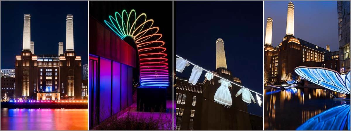 Light Festival at Battersea Power Station