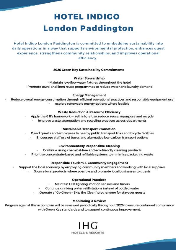 Hotel Indigo Green Key Guest Action Plan 2026