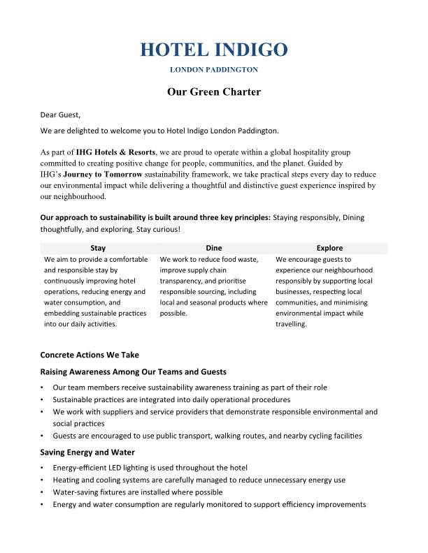 Hotel Indigo Green Key Guest Policy 2026